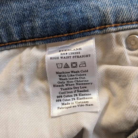 Everlane High Waist Straight Jeans - Picture 6 of 6